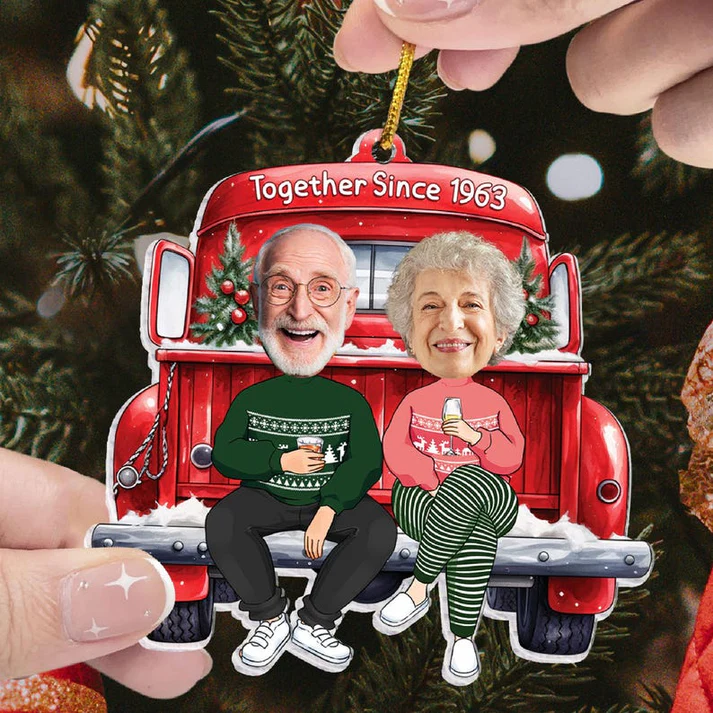 Couple Photo Ornament - Image 2